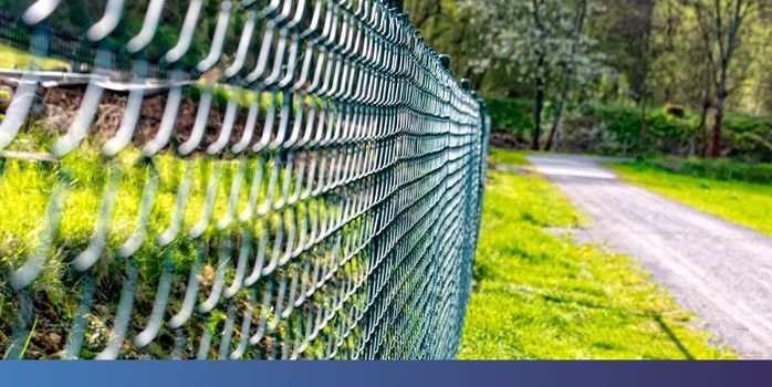 closeup of chain link fence