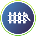 icon of fence and paint brush